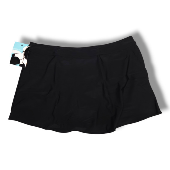 NWT Simply Swim Modest Multi-Sport Swim Skirt Skort Bottom Sz. 18W Black - Picture 2 of 6